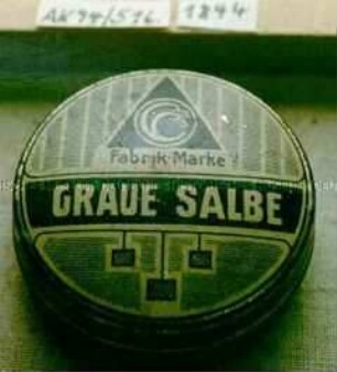 Blechdose für "GRAUE SALBE Fabrik-Marke"