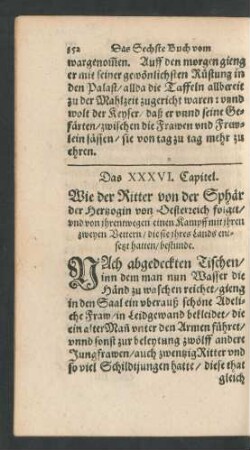 Das XXXVI. Capitel.