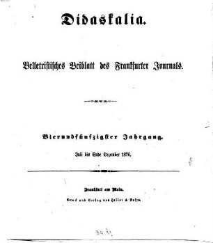 Didaskalia. 1876,7/12 = Jg. 54