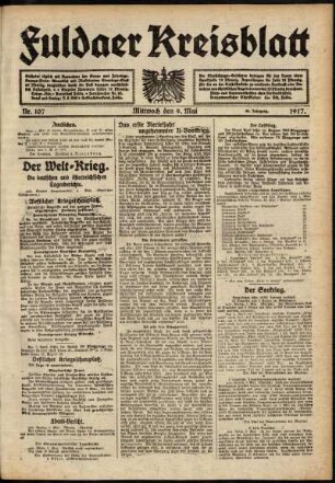 Ausgabe vom Mittwoch, den 09. Mai 1917.