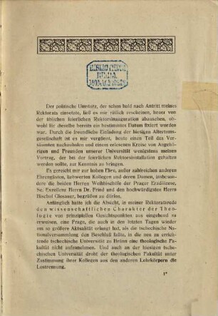 Der Heilige Wenzel : Rektoratsrede. Gehalten am 11.2.1919
