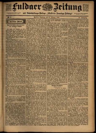Zweite Ausgabe vom Samstag, den 25. Februar 1899.