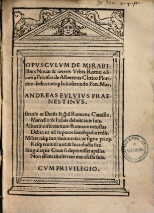 Opusculum de mirabilibus novae et veteris urbis Romae