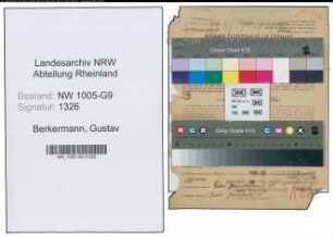 Entnazifizierung Gustav Berkermann , geb. 09.02.1880 (Bauunternehmer)