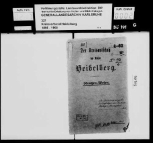 Herstellung eines Wegs [späterer Kreisweg 21b] Drei Eichen - Gaiberg - [Leimen-] Gauangelloch