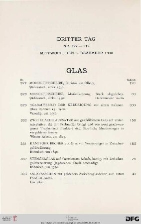 Glas (Nr. 327-375)