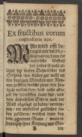 Ex fructibus eorum cognoscetis eos.