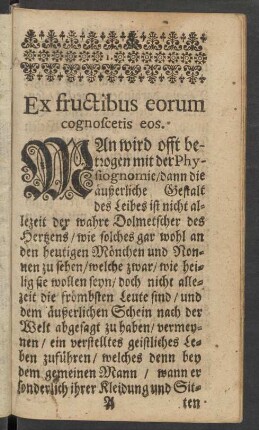 Ex fructibus eorum cognoscetis eos.