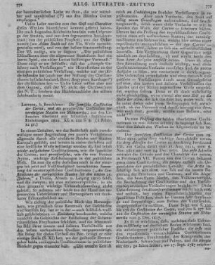 Die spanische Constitution der Cortes und die provisorische Constitution der vereinigten Provinzen von Südamerika. Aus den Urkunden ... übers. [v. K. F. Hartmann]. Leipzig: Brockhaus 1820