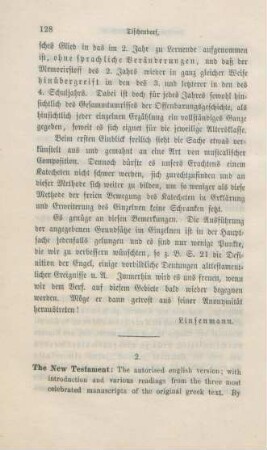 128-130 [Rezension] The New Testament