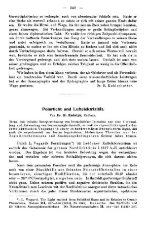 Polarlicht und Luftelektrizität