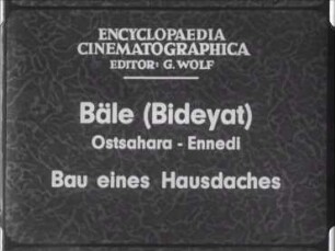 Bäle (Bideyat) (Ostsahara, Ennedi) - Bau eines Hausdaches