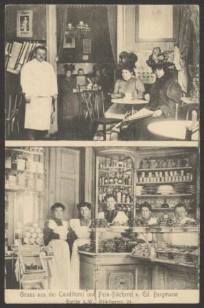 Ansichtskarte Konditorei und Feinbäckerei, Blücherstraße 25