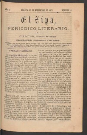 1877,1,15: año 1, número 15 (15 de noviembre de 1877)
