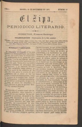 1877,1,15: año 1, número 15 (15 de noviembre de 1877)