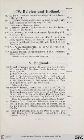 England (Nr.920-931)