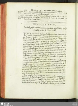 Chapitre XXIII. Des Religieuses haudriettes, presentement appellées de L'Assomption de Nôtre-Dame
