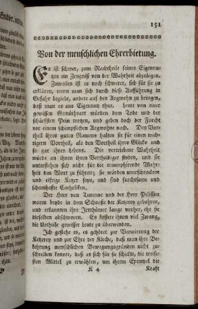 Von der menschlichen Ehrerbietung.