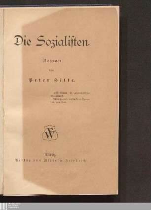 Die Sozialisten : Roman