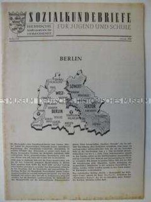 Mitteilungsblatt der Hessischen Landeszentale für Heimatdienst zum Thema "Berlin"