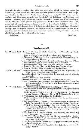 63-64, VI. Vereinschronik