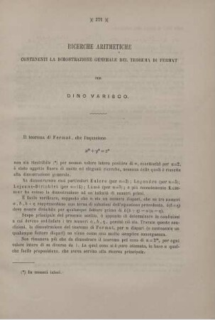 Ricerche aritmetiche contenenti la dimostrazione generale del teorema di Fermat.