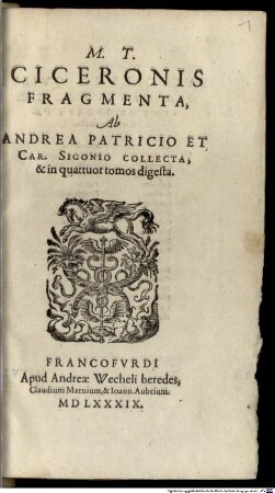 M. T. Ciceronis Fragmenta