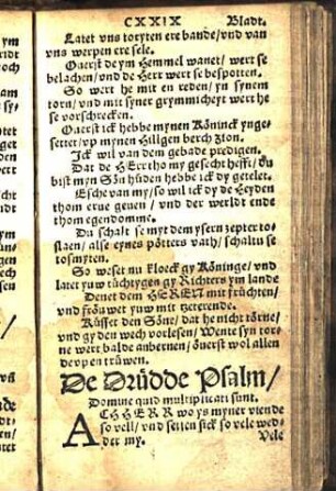 De Drüdde Psalm / Domine quid multiplicati sunt.
