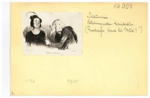 Honore Daumier (1808-1879). Schauspieler-Karikatur (Rodrigo, hast du Mut?)