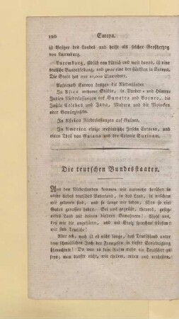 Die teutschen Bundesstaaten