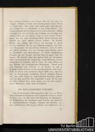 7. Die Holländischen Gärtner.