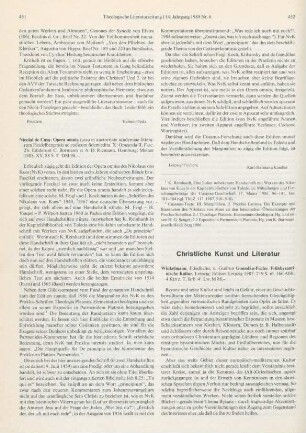 Christliche Kunst und Literatur