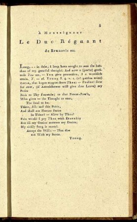 A Monseigneur Le Duc Régnant ...