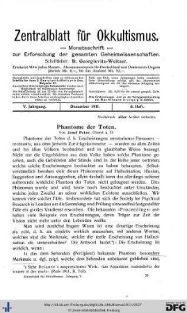 6. Heft (Dez. 1911)
