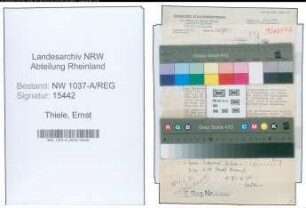 Entnazifizierung Ernst Thiele , geb. 00.00.0000 ()