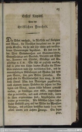 Erstes Kapitel. Von der christlichen Freiheit