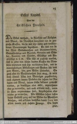 Erstes Kapitel. Von der christlichen Freiheit