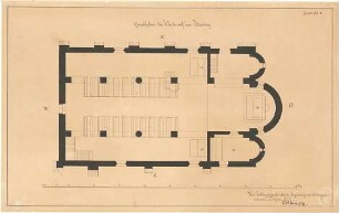 Klumpp, Karl F. A.; Petersberg; Kirchenrestaurierung - Grundriss
