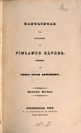 Handlingar till upplysning af Finlands häfder. 7. 1353/1757 (1854)