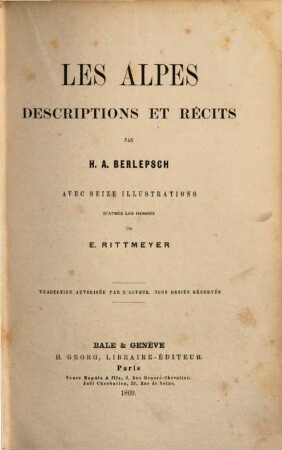 Les Alpes, descriptions et récits