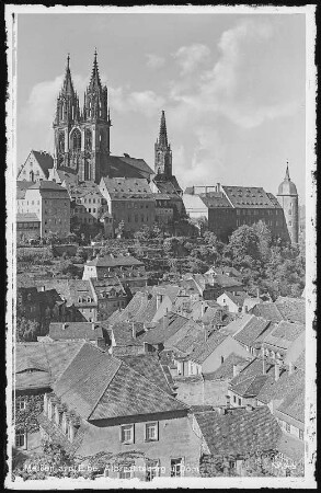 Meißen. Blick über Meißen zu Albrechtsburg u. Dom