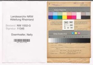 Entnazifizierung Nelly Doerrhoefer, geb. 20.01.1912 (Kauffrau)
