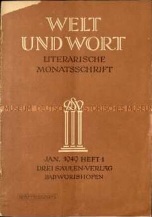 Literarische Monatsschrift. 4. Jg. 1949