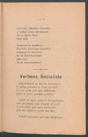 Verbena socialista