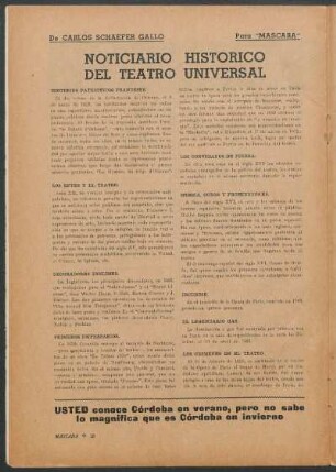 Noticiario histórico del teatro universal