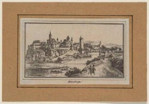Stadtansicht von Bautzen in Ostsachsen, Blick aus südlicher Richtung