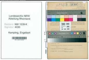 Entnazifizierung Engelbert Kampling , geb. 12.02.1893 (Kaufmann)