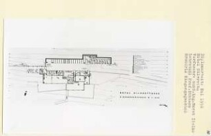 Hotel Silvrettasee, Vorarlberg (Diplomarbeit bei Willy Kreuer): Grundriss Eingangsgeschoss 1:200