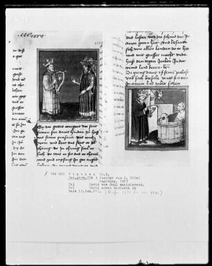 Auszüge aus der Bibel, und Marienleben — David vor Saul musizierend