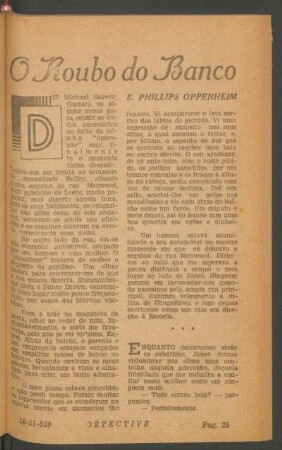 O roubo do banco : [Novela completa]